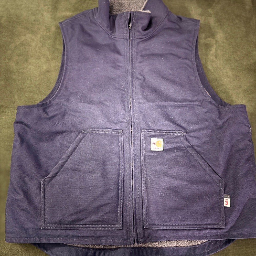 Carhartt Men's Flame-Resistant Duck Sherpa-Lined Vest